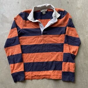 Vintage Rugby Ralph Lauren Jersey Mens L Long Sleeve Skull Collar Striped Slim